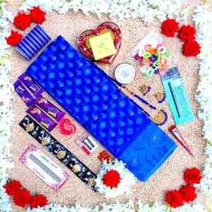 প্রিয়তমা জামদানী কম্বো (নীল)--১৭ আইটে্ম