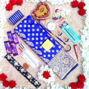 প্রিয়তমা কাতান কম্বো (নীল)--১৭ আইটেম