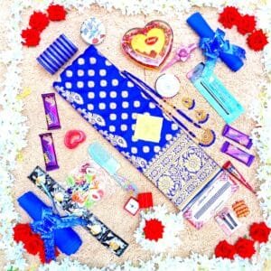 প্রিয়তমা প্রিমিয়াম কাতান কম্বো (নীল)-২৪ আইটেম