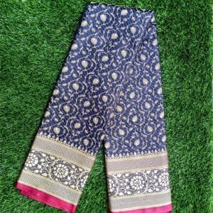 কাতান শাড়ি লতাপাতা ডিজাইন (কালো কালার)