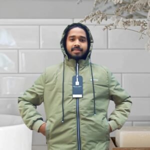 কুয়াশারোধী ওয়ারটারপ্রফ প্রিমিয়াম জ্যাকেট - জল্পাই কালার